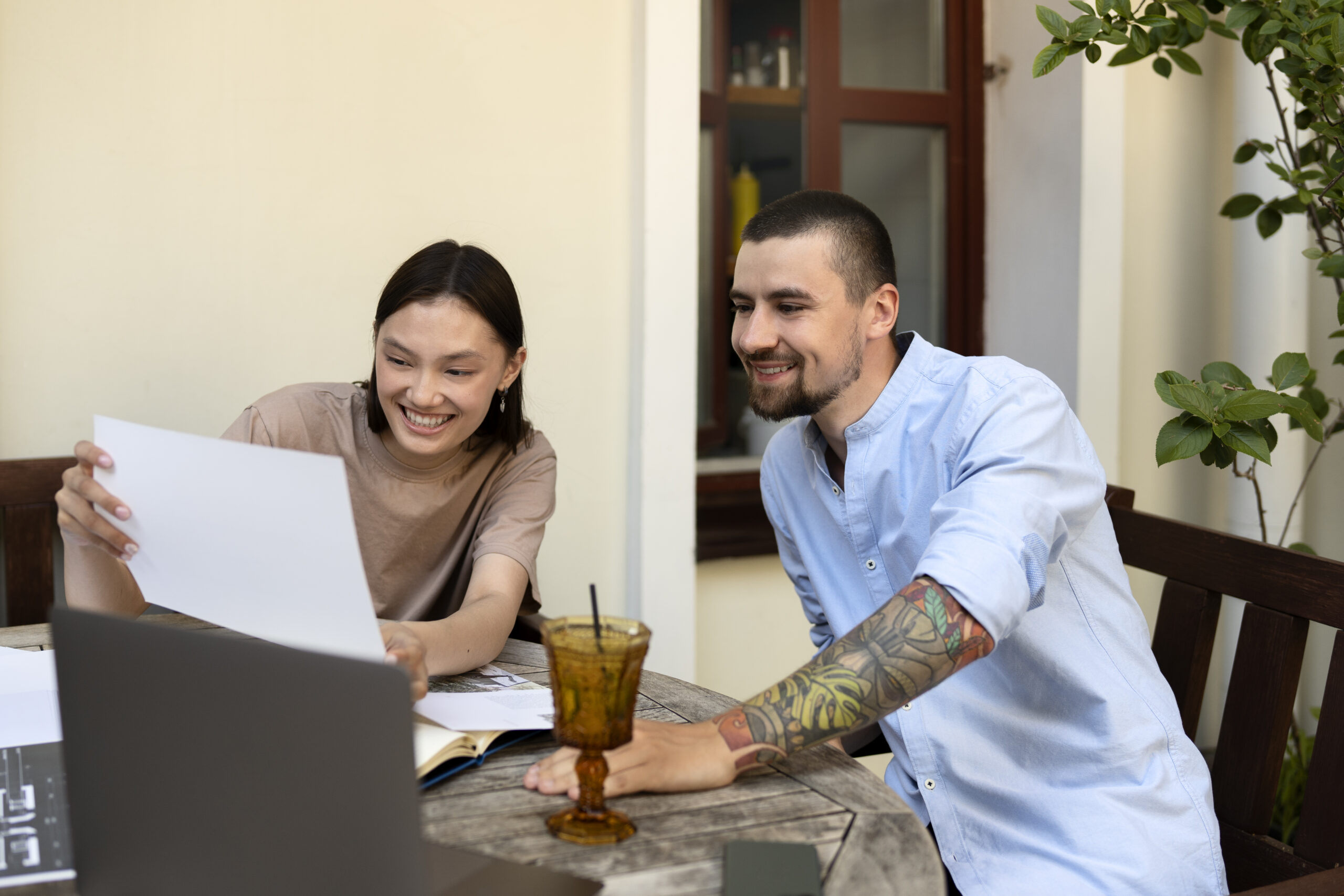 beautiful young tattooed woman